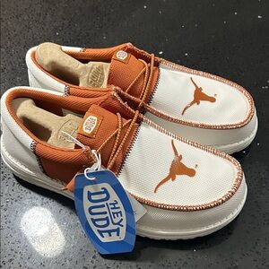 Hey Dude Wally Texas Longhorns Men’s 8 shoes